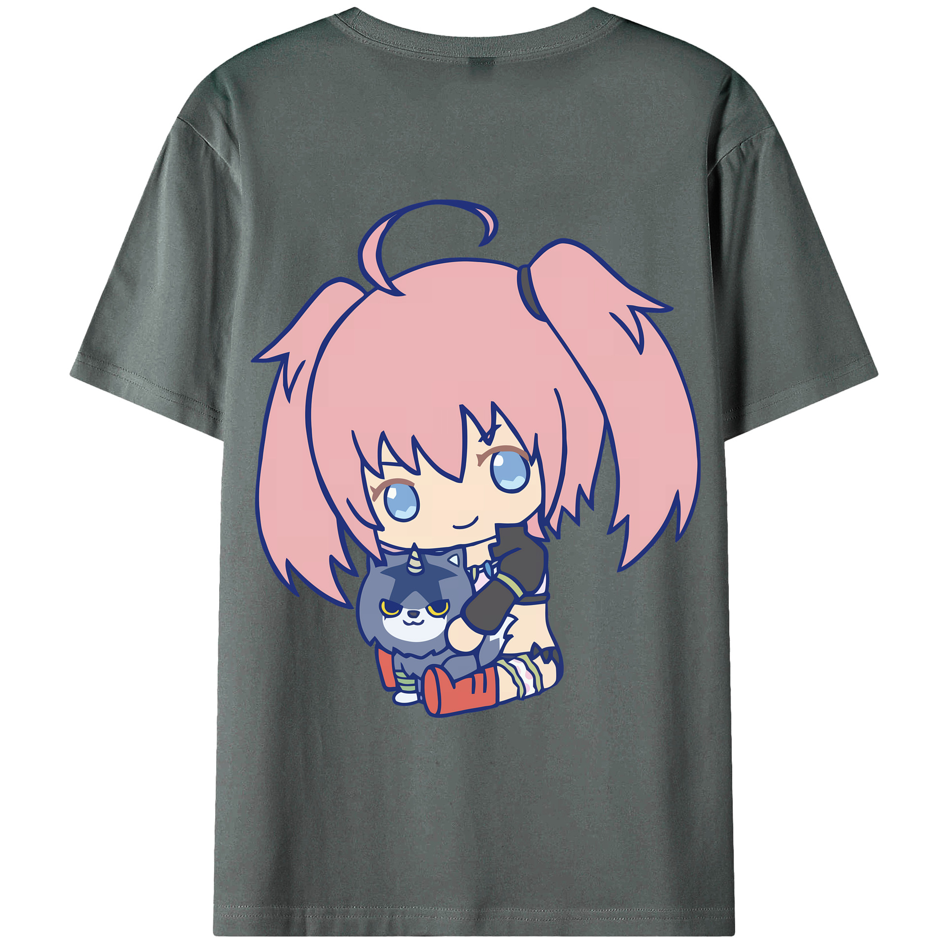 （画像用） 転スラ Regarding Reincarnated to Slime 綿100％ メンズ半袖Tシャツ（バックプリント） 通気性